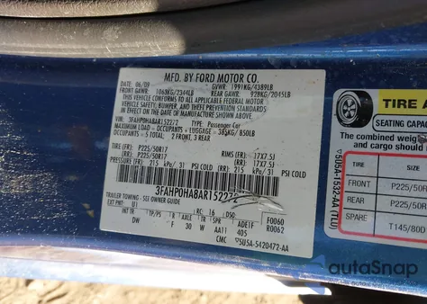 2010 Ford Fusion Se z USA, uszkodzony, nr VIN 3FAHP0HA8AR152272